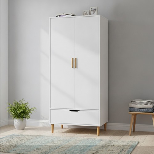 Armadio grande legno bianco - armadio,